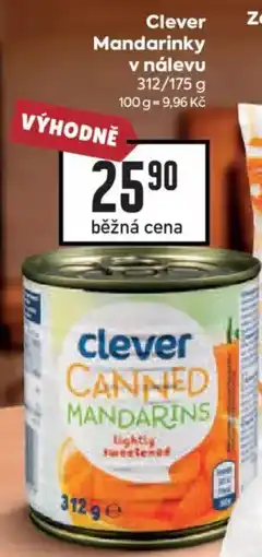 Billa Clever mandarinky v nálevu nabídka