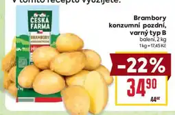 Billa Česká farma brambory konzumní pozdní varný typ B nabídka