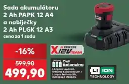 Kaufland Parkside akumulátor 2 Ah PAPK 12 A4 a nabíječka 2 Ah PLGK 12 A3 nabídka