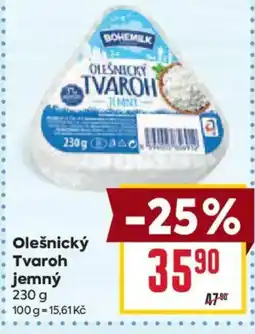 Billa Bohemia olešnický tvaroh jemný nabídka