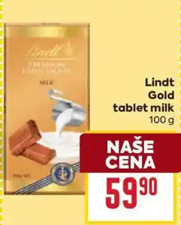 Billa Lindt Gold tablet milk nabídka