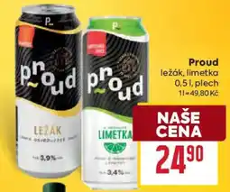 Billa Proud ležák, limetka nabídka