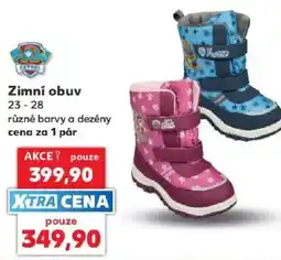 Kaufland Paw Patrol zimní obuv nabídka