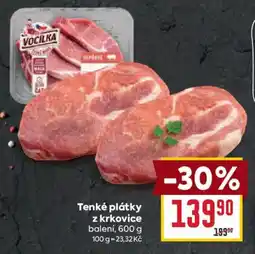 Billa Vocilka tenké plátky z krkovice nabídka