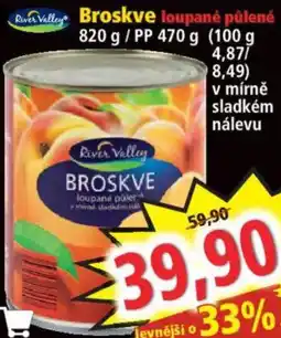 Norma River Valley broskve loupané půlené nabídka