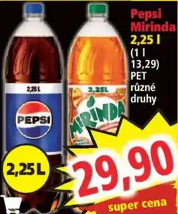 Norma Pepsi Mirinda nabídka