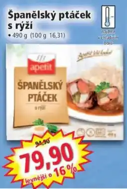 Norma Apetit španělský ptáček s rýží nabídka