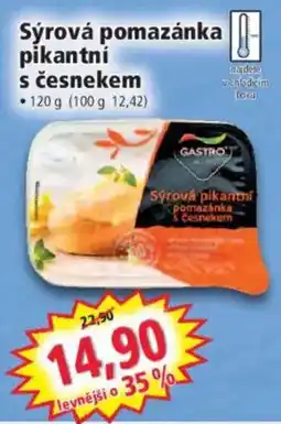 Norma Gastro sýrová pikantní pomazánka s česnekem nabídka