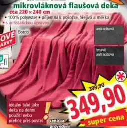 Norma Bordó mikrovlnková flaušová deka nabídka