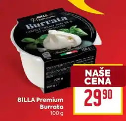 Billa Billla premium burrata nabídka