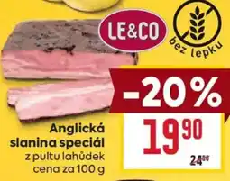 Billa Le&co anglická slanina speciál nabídka