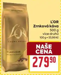 Billa L'OR zrnková káva nabídka