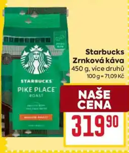 Billa Starbucks zrnková káva nabídka