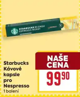 Billa Starbucks kávové kapsle pro Nespresso nabídka