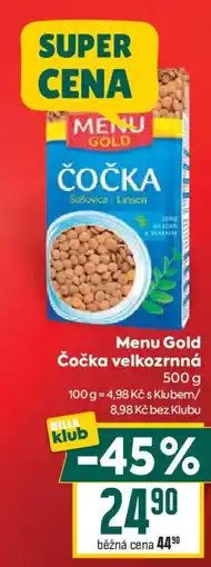 Billa Menu Gold Čočka velkozrnná nabídka