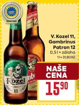Billa V. Kozel 11, Gambrinus Patron 12 nabídka