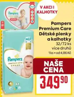 Billa Pampers Premium Care Dětské plenky a kalhotky nabídka