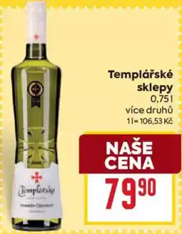 Billa Templářské sklepy nabídka