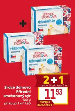 Billa Srdce domova Přírodní smetanový sýr nabídka