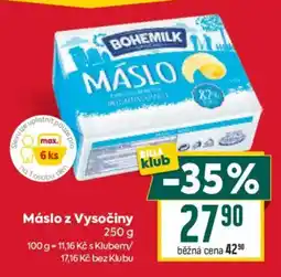Billa Bohemilk Máslo nabídka