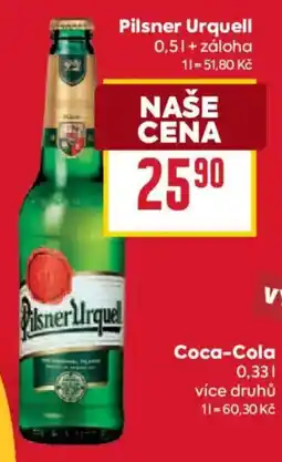 Billa Pilsner Urquell nabídka