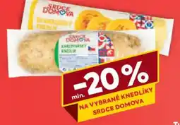 Billa Srdce domova knedlíky nabídka