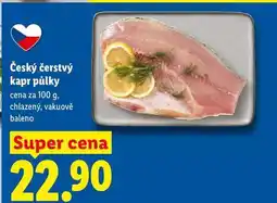 Lidl Český čerstvý kapr půlky, cena za 100 g, chlazený nabídka