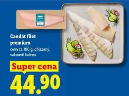 Lidl Candát filet premium, cena za 100 g, chlazený nabídka