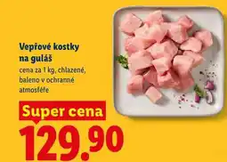 Lidl Vepřové kostky na guláš, cena za 1 kg, chlazené nabídka