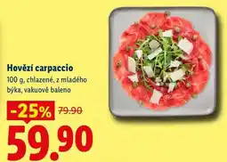Lidl Hovězí carpaccio, 100 g, chlazené nabídka