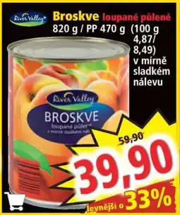 Norma Broskve loupané půlené nabídka