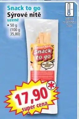 Norma Snack to go Sýrové nitě uzené nabídka