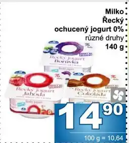 Jip Milko Řecký ochucený jogurt 0% nabídka