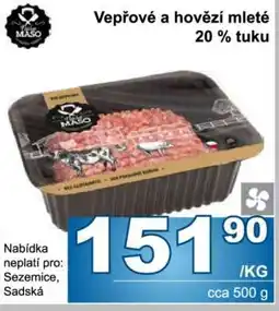 Jip Vepřové a hovězí mleté 20% tuku nabídka