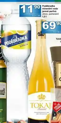 Jip Poděbradka minerální voda jemně perlivá citron, pomeranč nabídka