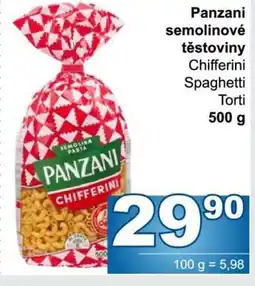 Jip Panzani semolinové těstoviny nabídka