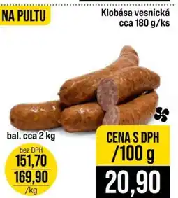 Jip Klobása vesnická cca 180 g/ks nabídka