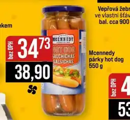 Jip Mcennedy párky hot dog 550 g nabídka