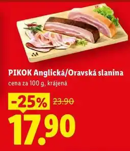 Lidl PIKOK Anglická/Oravská slanina, cena za nabídka