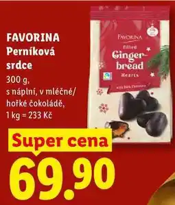 Lidl FAVORINA Perníková srdce, 300 g, s náplní nabídka