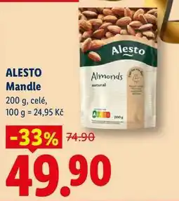 Lidl ALESTO Mandle, 200 g, celé nabídka