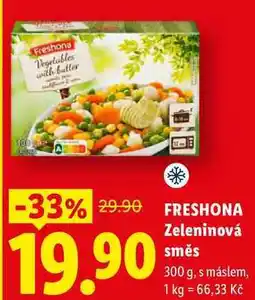Lidl FRESHONA Zeleninová směs, 300 g, s máslem nabídka