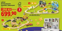 Lidl LUPILU Dřevěná železnice Staveniště / Zábavní park nabídka