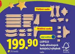 Lidl LUPILU Sada dřevěných kolejnic/výhybek nabídka
