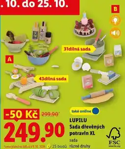 Lidl LUPILU Sada dřevěných potravin XL nabídka