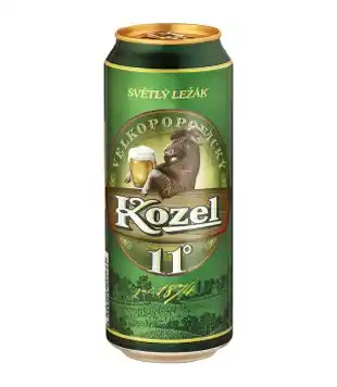 Velkopopovický Kozel 11° medium, světlý ležák (plechovka) 0.5