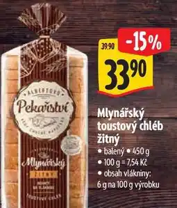 Albert Mlynářský toustový chléb žitný nabídka