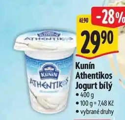 Albert Kunín Athentikos jogurt bílý nabídka