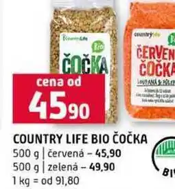 Terno COUNTRY LIFE BIO ČOČKA 500 g červená 500 g zelená nabídka