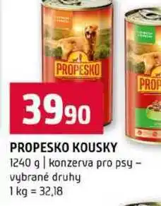 Terno PROPESKO KOUSKY 1240 g konzerva pro psy vybrané druhy nabídka